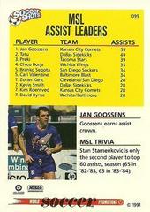 MSL Assist/Game-Winning Goal Leaders Soccer Cards 1991 Soccer Shots MSL Prices