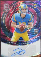 Stetson Bennett IV #9 Football Cards 2023 Panini Spectra Rookie Autograph Neon Pink Prices