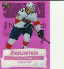Anton Lundell [Pink] Hockey Cards 2022 Upper Deck Highlighters Prices
