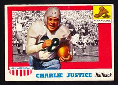 Charlie Justice #63 Football Cards 1955 Topps All American Prices