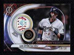 Christian Yelich Baseball Cards 2022 Topps Tribute Milestone Relics Prices