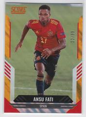 Ansu Fati [Orange Lava] Soccer Cards 2021 Panini Score FIFA Prices