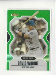 David Wright [Green Refractor] #1 Baseball Cards 2007 Finest Prices