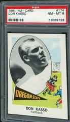 Don Kasso Football Cards 1961 NU Card Prices