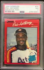 Eric Anthony #34 Baseball Cards 1990 Donruss Aqueous Test Prices