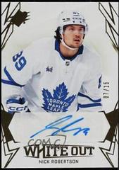 Nick Robertson [Gold] #WO-NR Hockey Cards 2022 SPx White Out Autographs Prices