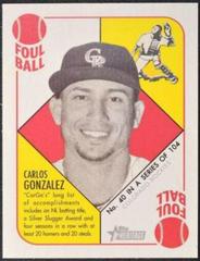 Carlos Gonzalez [Mini Blue Back] #40 Baseball Cards 2015 Topps Heritage '51 Collection Prices