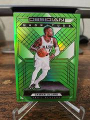 Damian Lillard [Green Flood] #4 Basketball Cards 2021 Panini Obsidian Magnitude Prices