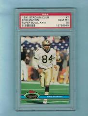 Eric Martin [Super Bowl XXVI] Football Cards 1991 Stadium Club Prices