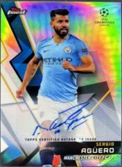 Sergio Aguero [Autograph Red Wave Refractor] Soccer Cards 2018 Finest UEFA Champions League Prices
