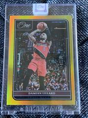 Damian Lillard [Gold] #9 Basketball Cards 2021 Panini One and One Prices