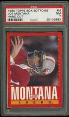 Joe Montana [Hand Cut] Football Cards 1985 Topps Box Bottoms Prices