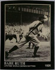 Lifetime World Series Batting #4 Baseball Cards 1992 Megacards Babe Ruth Prices