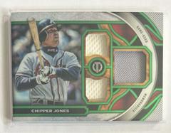 Chipper Jones [Green] #TR-CJ Baseball Cards 2023 Topps Tribute Triple Relics Prices