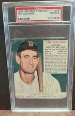 Ted Williams Baseball Cards 1952 Red Man Tobacco Prices