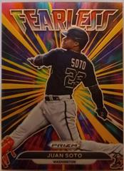 Juan Soto [Gold Prizm] #FL-11 Baseball Cards 2022 Panini Prizm Fearless Prices