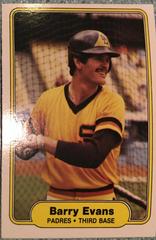 Barry Evans #571 Baseball Cards 1982 Fleer Prices