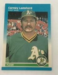 Carney Lansford #63 Baseball Cards 1987 Fleer Mini Prices