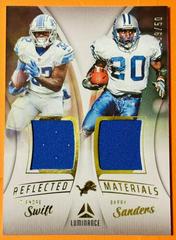 D'Andre Swift, Barry Sanders [Gold] #RM-4 Football Cards 2023 Panini Luminance Reflected Materials Prices