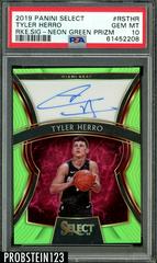 Tyler Herro [Neon Green Prizm] Basketball Cards 2019 Panini Select Rookie Signatures Prices