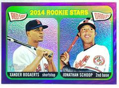 Jonathan Schoop, Xander Bogaerts [Purple Refractor] #49 Baseball Cards 2014 Topps Heritage Chrome Prices