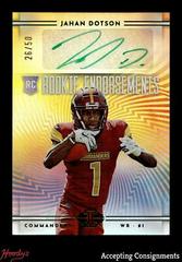 Jahan Dotson [Green] Football Cards 2022 Panini Illusions Rookie Endorsements Autographs Prices