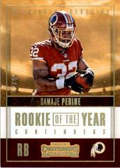 Samaje Perine [Gold] #RY-12 Football Cards 2017 Panini Contenders Rookie of the Year Prices
