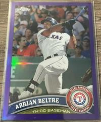 Adrian Beltre [Purple Refractor] #165 Baseball Cards 2011 Topps Chrome Prices