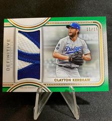 Clayton Kershaw [Green] Baseball Cards 2022 Topps Definitive Jumbo Relic Collection Prices