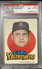 Carl Yastrzemski #25 Baseball Cards 1967 Topps Red Sox Stickers Prices