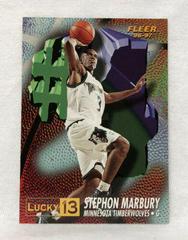 Stephon Marbury #4 Basketball Cards 1996 Fleer Lucky 13 Prices