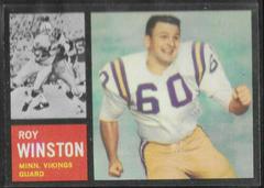 Roy Winston Football Cards 1962 Topps Prices