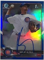 Adbert Alzolay [Blue Refractor] #CPA-AA Baseball Cards 2018 Bowman Chrome Prospects Autographs Prices