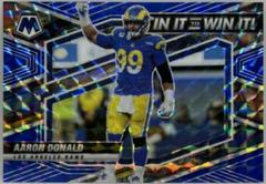 Aaron Donald [Blue] Football Cards 2022 Panini Mosaic In It to Win It Prices