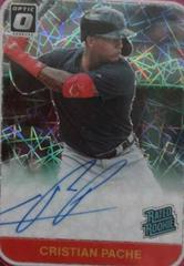 Cristian Pache [Pink Velocity] Baseball Cards 2021 Panini Donruss Optic Retro 1987 Rated Rookie Signatures Prices