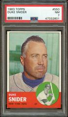 Duke Snider #550 Baseball Cards 1963 Topps Prices