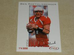 Ben Roethlisberger #35 Football Cards 2004 Sage Prices