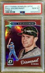 Paul Goldschmidt [Purple] #1 Baseball Cards 2017 Panini Donruss Optic Prices