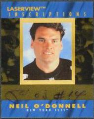 Neil O'Donnell Football Cards 1996 Pinnacle Laser View Inscriptions Autographs Prices