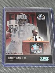 Barry Sanders [Red Zone] #FB-BS Football Cards 2022 Panini Score First Ballot Prices