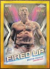 Dustin Poirier [Gold Refractor] #FDP-21 Ufc Cards 2024 Topps Chrome UFC Fired Up Prices