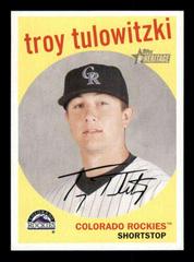 Troy Tulowitzki [Black Back] #21 Baseball Cards 2008 Topps Heritage Prices