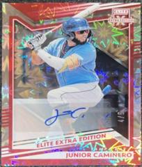 Junior Caminero [Red Signature] #164 Baseball Cards 2022 Panini Elite Extra Edition Prices