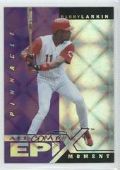 Barry Larkin [Moment Purple] #E12 Baseball Cards 1998 Pinnacle Epix Prices