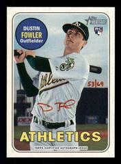 Dustin Fowler [Red Ink] Baseball Cards 2018 Topps Heritage Real One Autographs Prices