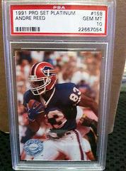 Andre Reed #158 Football Cards 1991 Pro Set Platinum Prices