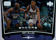 Ray Allen Basketball Cards 1998 Upper Deck Encore Prices