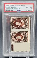 Roger Maris, Johnny Klippstein Baseball Cards 1961 Topps Stamp Panels Prices