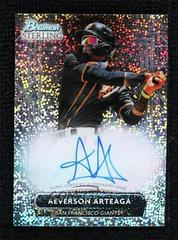 Aeverson Arteaga [Speckle] Baseball Cards 2022 Bowman Sterling Prospect Autographs Prices