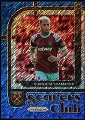 Gianluca Scamacca [Blue Shimmer] Soccer Cards 2022 Panini Prizm Premier League Scorers Club Prices